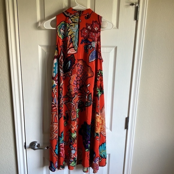 Anthropologie Larkhill Swing Dress by Maeve in orange floral size S - Picture 4 of 7